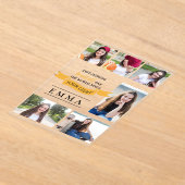 Blijf stralen Acryl Multi Photo Afstudeerder Aanko Acryl Uitnodigingen (Laagn)