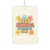 Blijf stralen, Geweldige! – Vrolijk Luchtverfrisser (Voorkant)