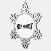 Blijf stuiteren tin sneeuwvlok ornament (Rechts)
