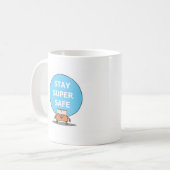 BLIJF SUPER SAFE mok. Koffiemok (Voorkant links)