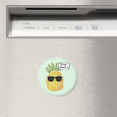 Blijf Sweet Pineapple Cartoon Fun Magneet (Insitu (Vaatwasser))