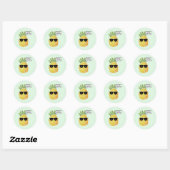 Blijf Sweet Pineapple Cartoon Fun Ronde Sticker (Vel)