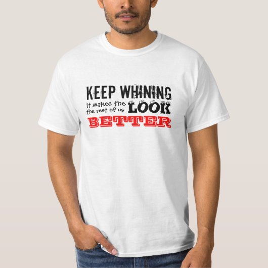 Blijf T-shirt met Whining (Voorkant)