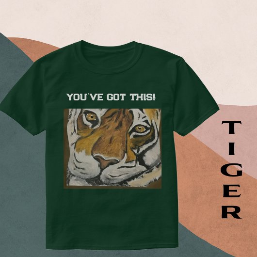 Blijf Tai Chi Tiger proberen, personaliseer tekst T-shirt