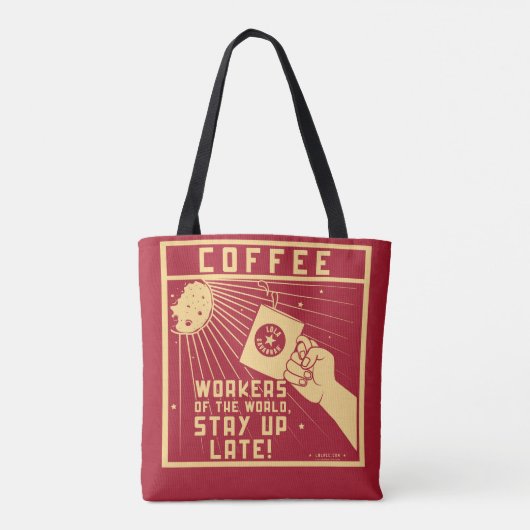 Blijf te laat tote bag (Achterkant)