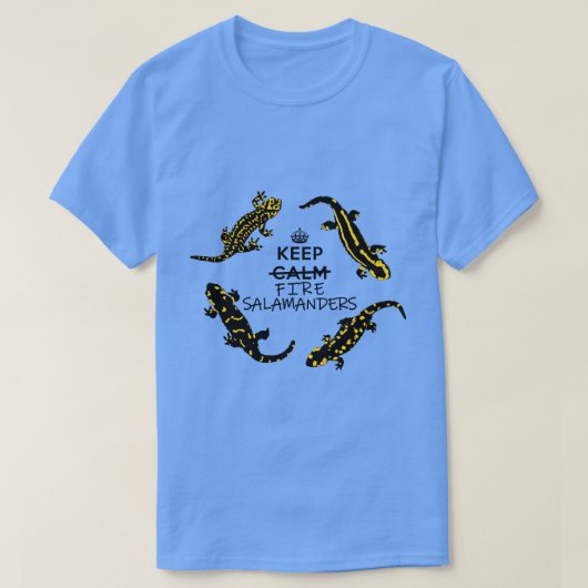 Blijf tegen vuur in de salamanders t-shirt (Design voorkant)