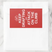 Blijf tekenen en aanvallen op de klim rechthoekige sticker (Tas)