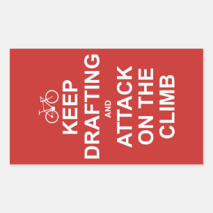 Blijf tekenen en aanvallen op de klim rechthoekige sticker