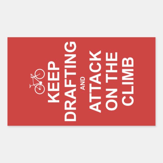Blijf tekenen en aanvallen op de klim rechthoekige sticker (Voorkant)