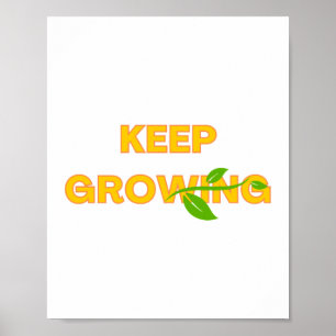 Blijf tekst ontwerpen met een groene wijnstok poster