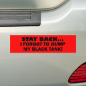 Blijf terug! RV-Humor Bumpersticker (Op auto)