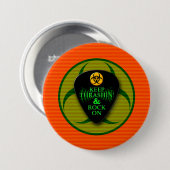 Blijf Thrashin en Rock aan. Ronde Button 7,6 Cm (Voorkant /achterkant)