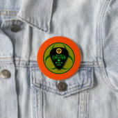 Blijf Thrashin en Rock aan. Ronde Button 7,6 Cm (In situ)
