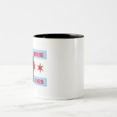 Blijf thuis, bespaar levens van burgemeester van C Tweekleurige Koffiemok (Center)