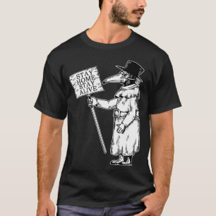 Blijf thuis Blijf veilig dokter T-shirt