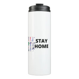 Blijf thuis Blijf veilig Witte Artsen Advies Thermosbeker