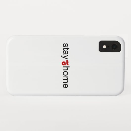 Blijf thuis Case-Mate iPhone case (Achterkant (horizontaal))