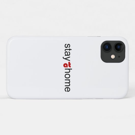 Blijf thuis Case-Mate iPhone case (Achterkant (horizontaal))