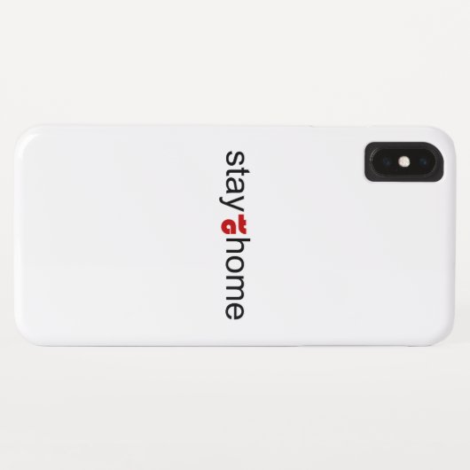 Blijf thuis Case-Mate iPhone case (Achterkant (horizontaal))