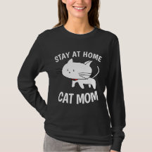 BLIJF THUIS CAT MOM T-shirts