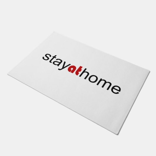 Blijf thuis deurmat (Schuin)