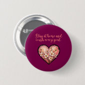 Blijf Thuis En Bereik Elke Doel Moeder Design Ronde Button 5,7 Cm (Voorkant /achterkant)