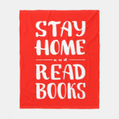 Blijf thuis en lees boeken fleece deken (Voorkant)