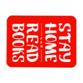 Blijf thuis en lees boeken magneet (Horizontaal)