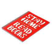 Blijf thuis en lees boeken notitieboek (Linkerzijde)