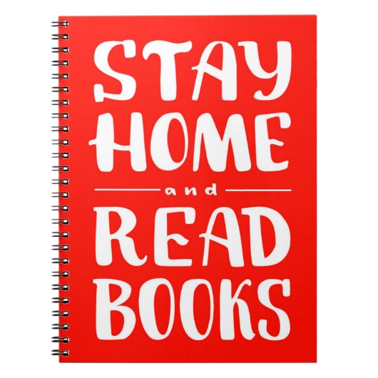 Blijf thuis en lees boeken notitieboek (Voorkant)