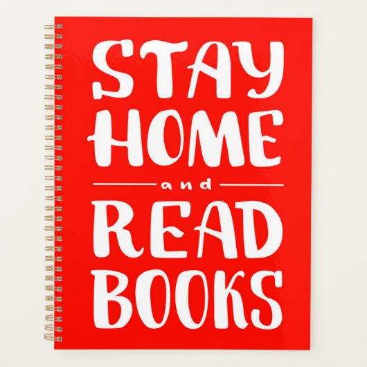 Blijf thuis en lees boeken planner (Voorkant)