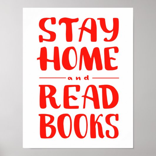 Blijf thuis en lees boeken poster (Voorkant)