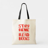 Blijf thuis en lees boeken tote bag (Achterkant)