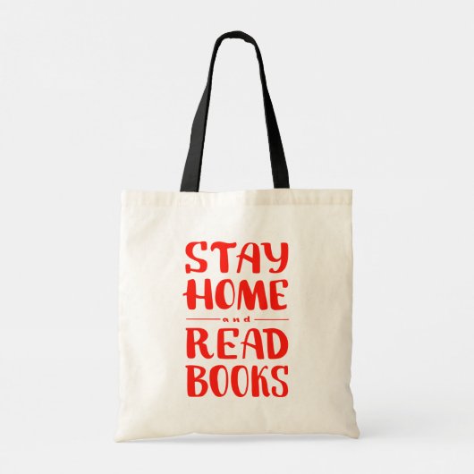 Blijf thuis en lees boeken tote bag (Achterkant)