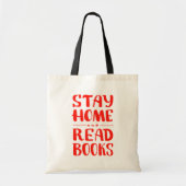 Blijf thuis en lees boeken tote bag (Voorkant)