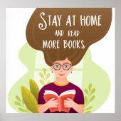 Blijf thuis en lees Poster boeken (Voorkant)