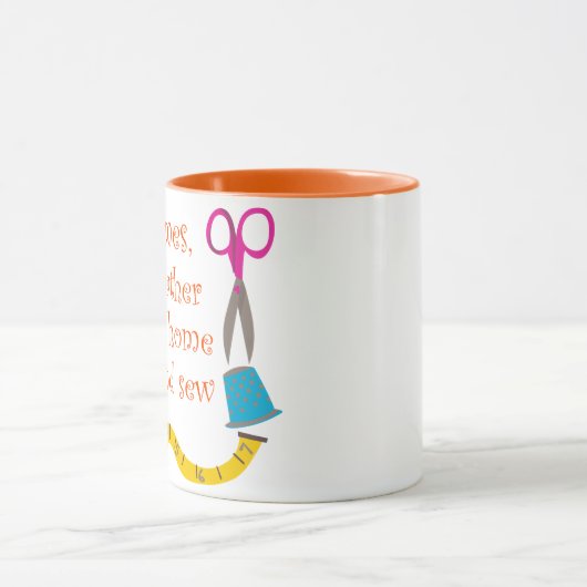 Blijf thuis en naai mok (Midden)