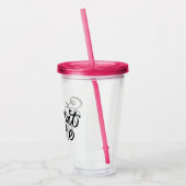 Blijf thuis | Fancy lettertype Acryl Drinkbeker (Links)