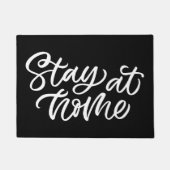 Blijf thuis | Fancy lettertype Deurmat (Voorkant)