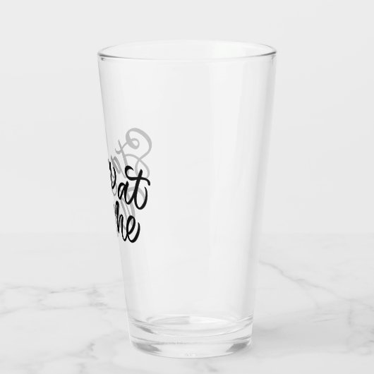 Blijf thuis | Fancy lettertype Glas (Links)