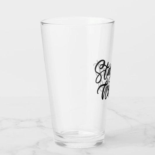 Blijf thuis | Fancy lettertype Glas (Rechts)