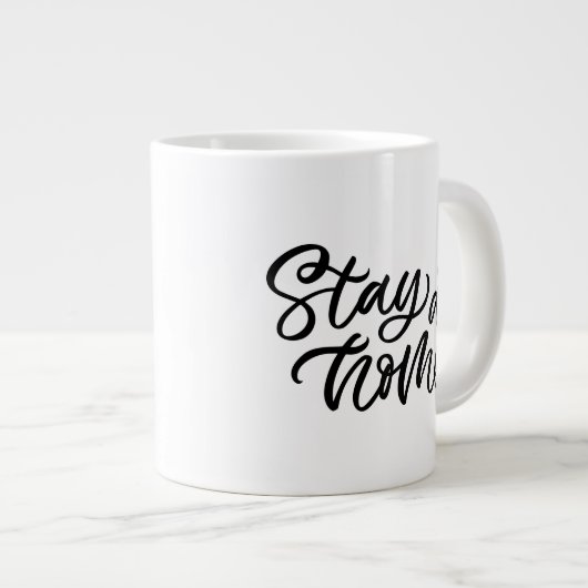 Blijf thuis | Fancy lettertype Grote Koffiekop (Voorkant rechts)