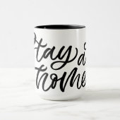 Blijf thuis | Fancy lettertype Mok (Midden)