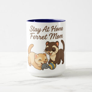 Blijf thuis Ferret Mom Coffee Mok