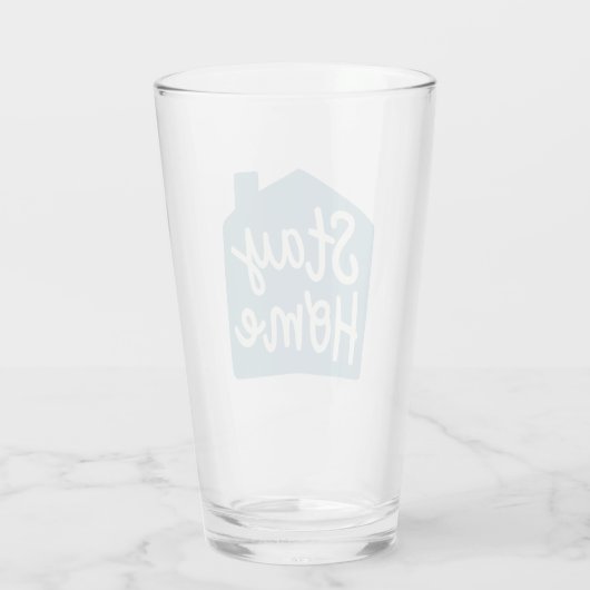 Blijf thuis glas (Achterkant)