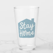 Blijf thuis glas (Voorkant)