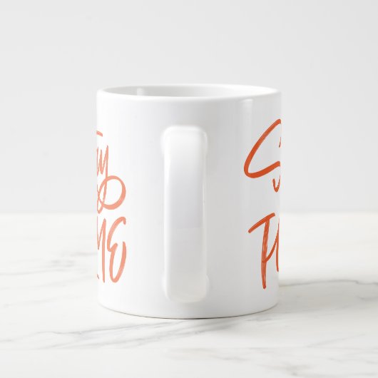 Blijf thuis grote koffiekop (Achterkant)