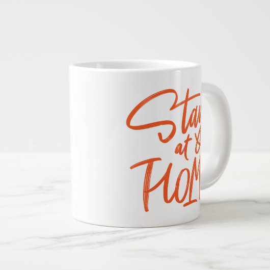 Blijf thuis grote koffiekop (Voorkant rechts)