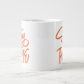 Blijf thuis grote koffiekop (Voorkant)