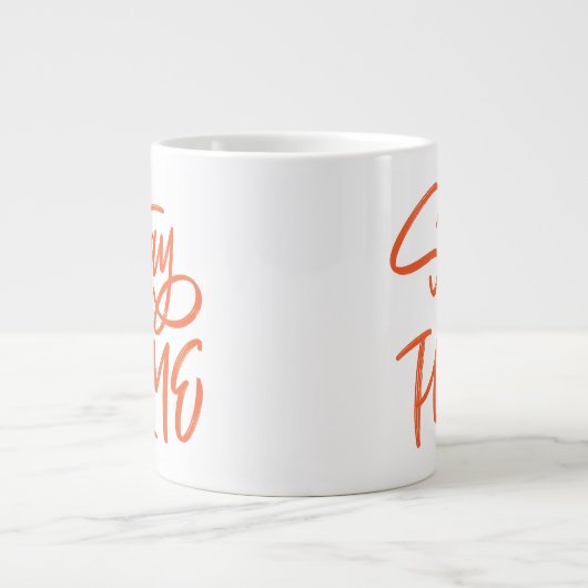 Blijf thuis grote koffiekop (Voorkant)